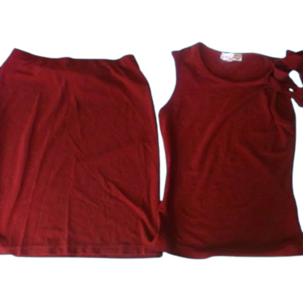 VINTAGE Y2K 2003 Le Chateau Shimmery Skirt and Tank Set Girl size Large